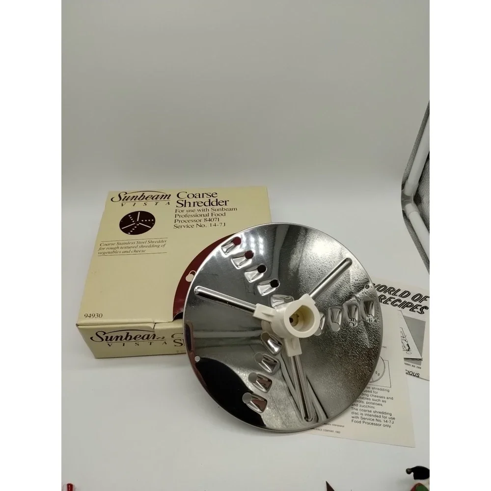 Sunbeam Vista Coarse Shredder Blade #94930 For Food Processor 84071 Stainless